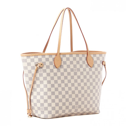 Louis Vuitton Damier Azur Neo Neverfull MM Rose Ballerine 4 of 9