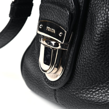 Prada Vitello Daino Shopping Satchel Black 6 of 6