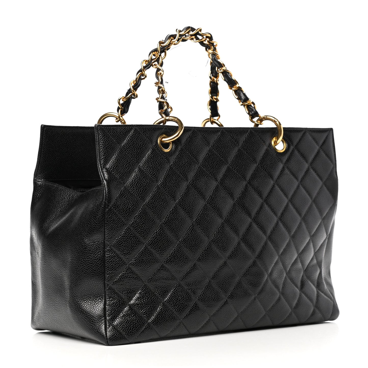 Caviar Quilted Grand Timeless Tote GTT Black