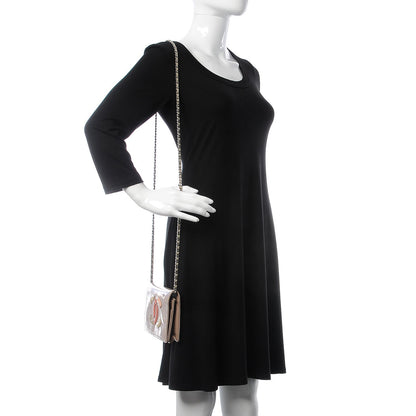 Chanel Vinyl Lipstick Wallet On Chain WOC Beige 2 of 10