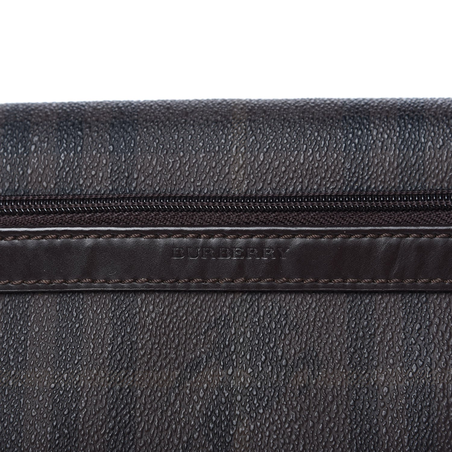 Burberry Smoked Haymarket Check Crossbody Messenger Bag Chocolate 10 of 10