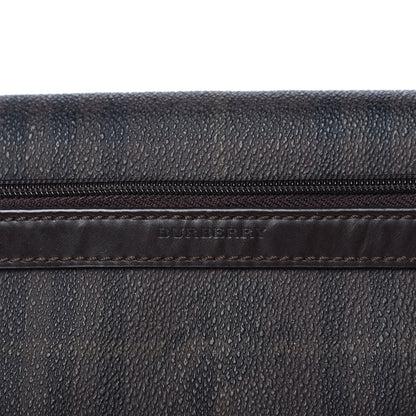 Burberry Smoked Haymarket Check Crossbody Messenger Bag Chocolate 10 of 10