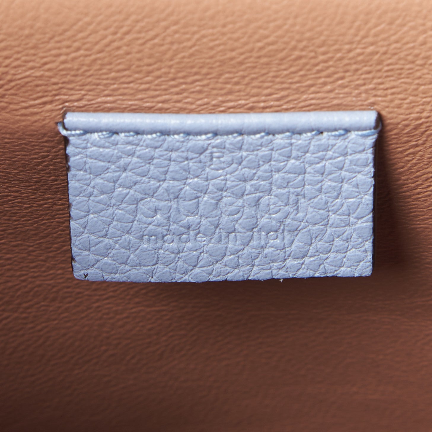 Gucci Posillipo Grain Calfskin Small Zumi Top Handle Bag Porcelain Light Blue 7 of 8