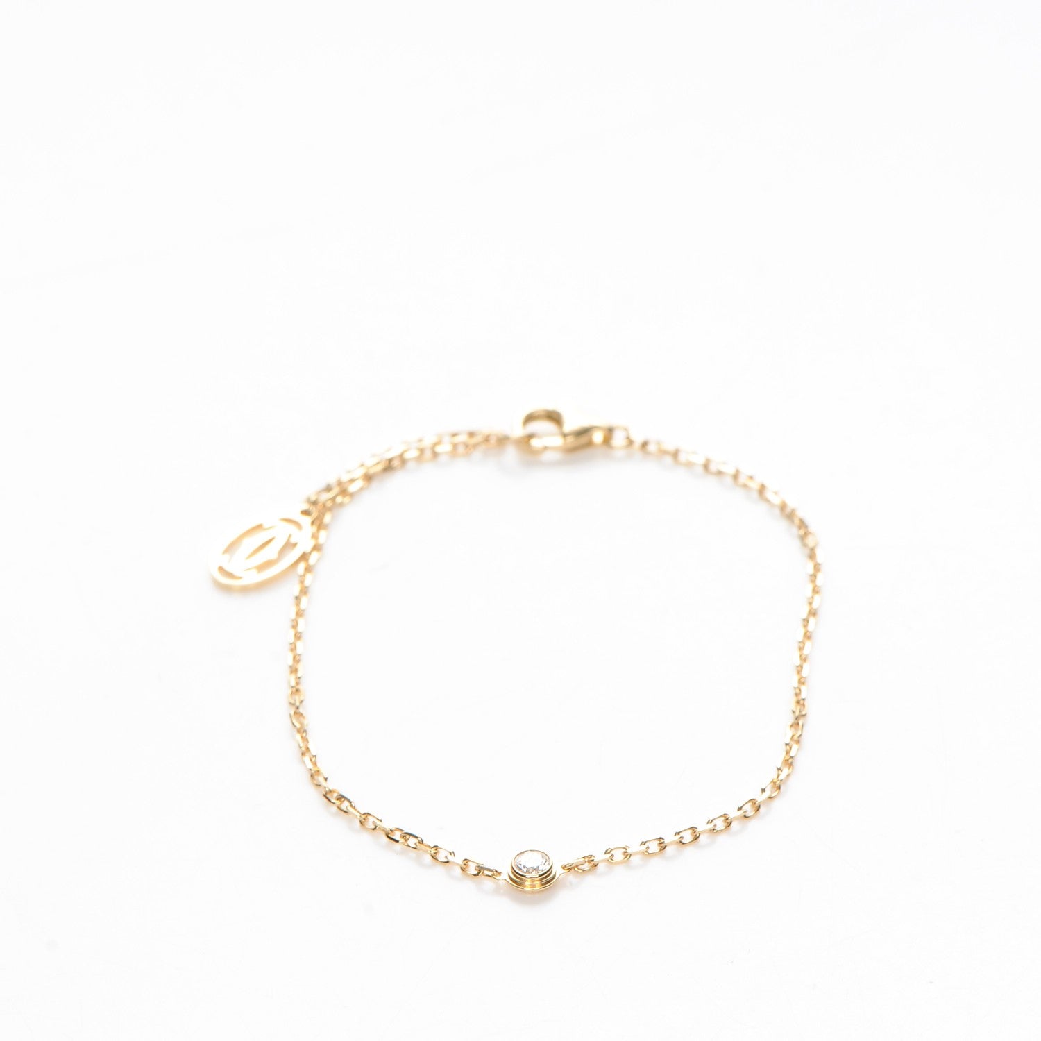 Cartier 18K Yellow Gold Diamond SM D'Amour Bracelet 3 of 8