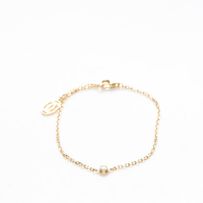 Cartier 18K Yellow Gold Diamond SM D'Amour Bracelet 3 of 8