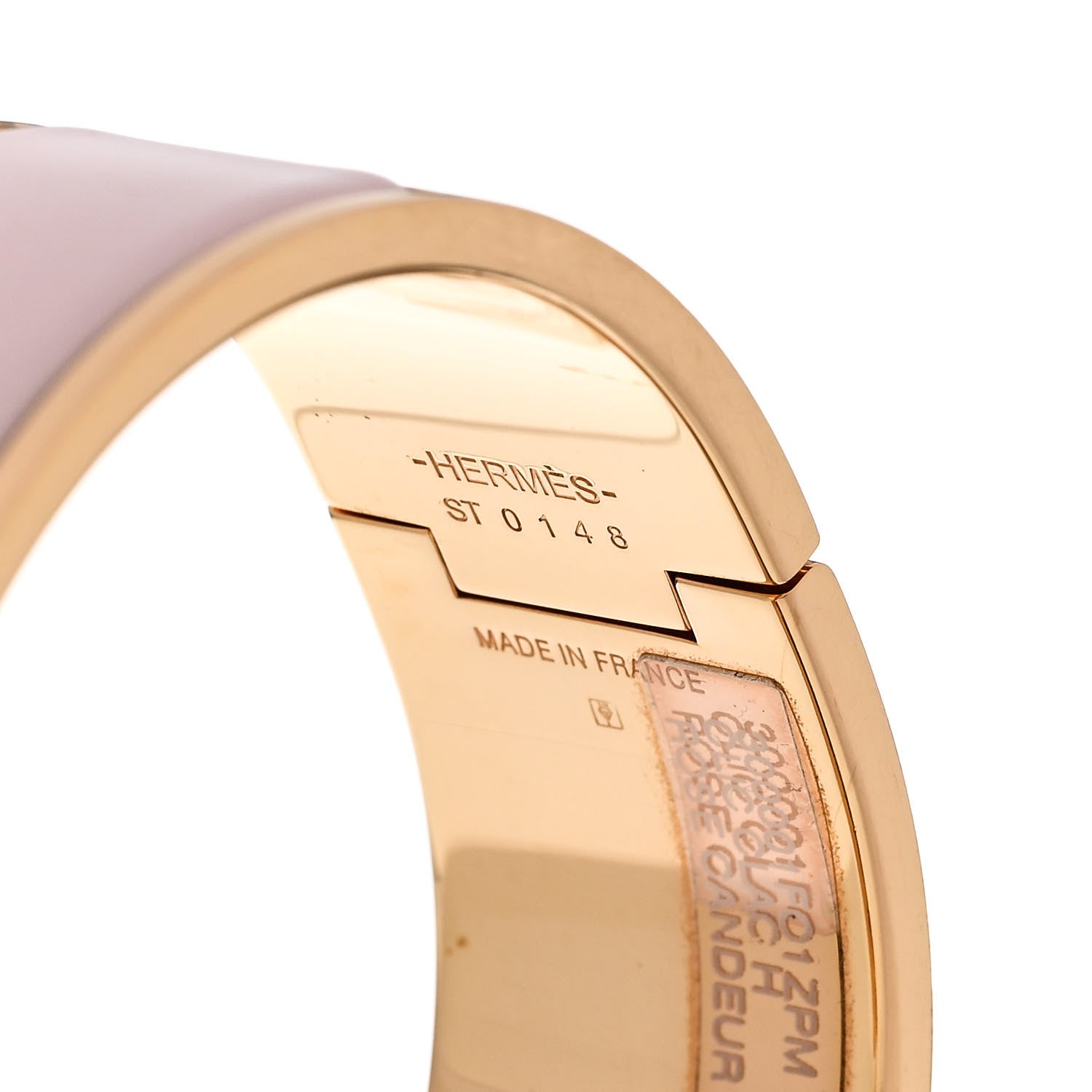 Hermes Enamel Wide Clic Clac H PM Bracelet Rose Candeur 3 of 4
