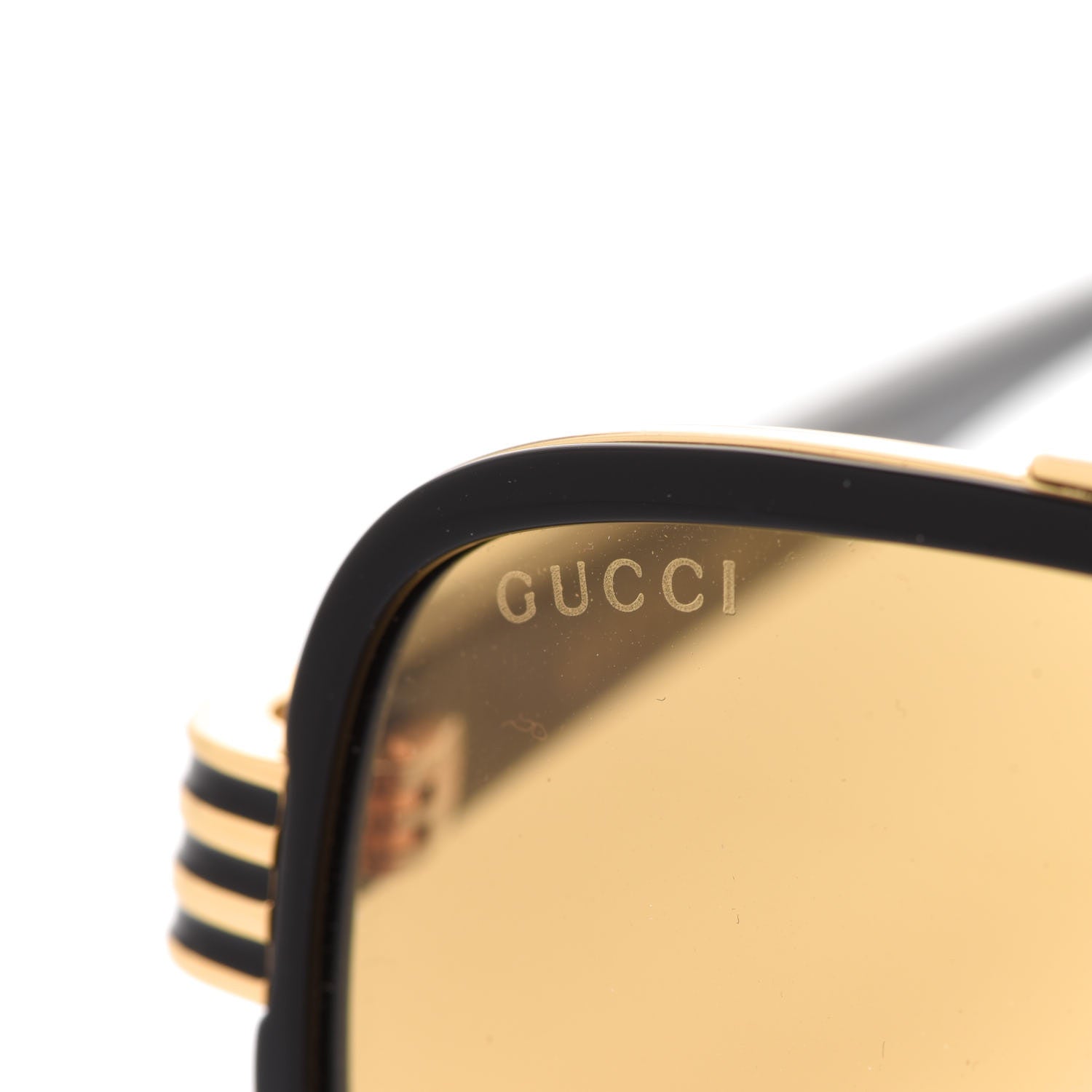 Gucci Acetate Aviator Sunglasses GG0448S Black Yellow 8 of 9