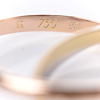 Cartier 18K Pink Yellow White Gold Extra Small Les Must De Trinity Ring 51 5.75 4 of 5