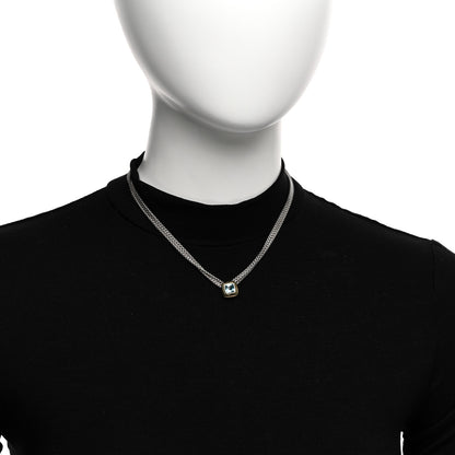 David Yurman Sterling Silver 18K Yellow Gold Blue Topaz Albion Multi-Strand Pendant Necklace 2 of 4