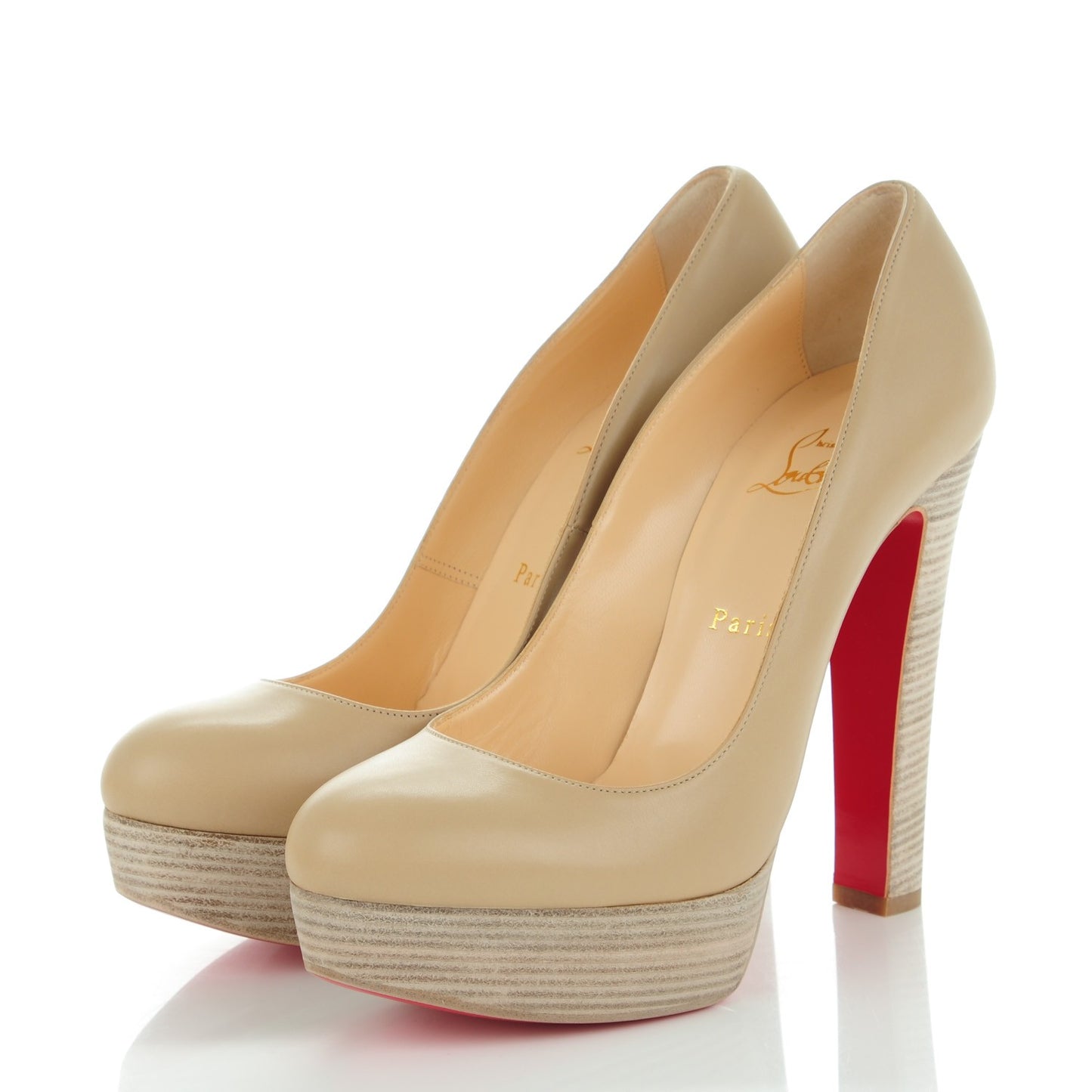 Calfskin Bibi 140 Pumps 39.5 Pomice Beige Grezzo