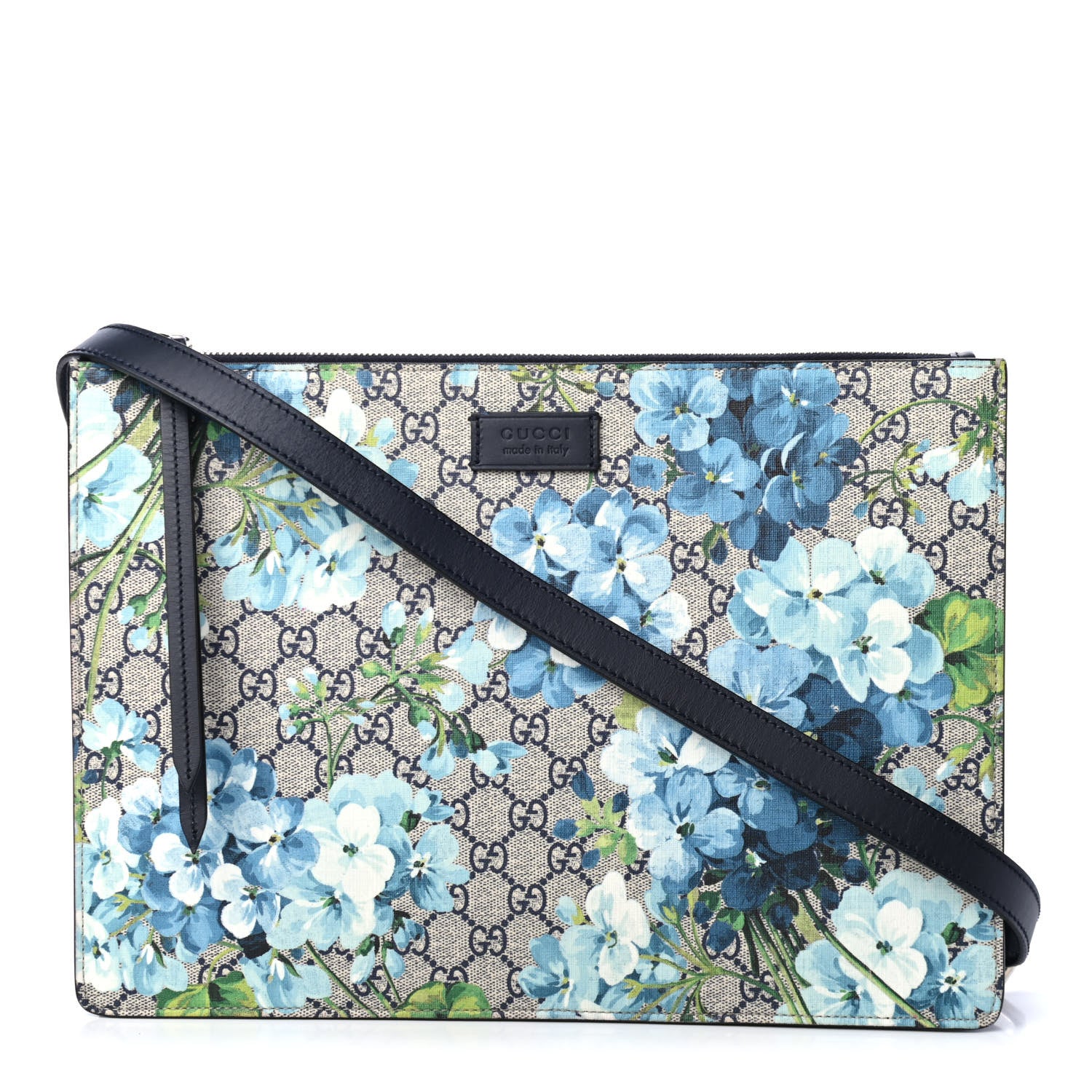 Gucci GG Supreme Monogram Blooms Messenger Blue 1 of 4