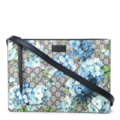 Gucci GG Supreme Monogram Blooms Messenger Blue 1 of 4