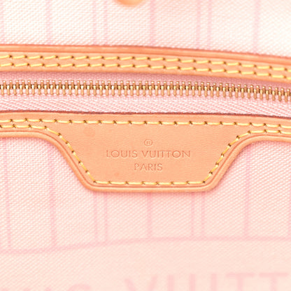 Louis Vuitton Damier Azur Neo Neverfull MM Rose Ballerine 7 of 17