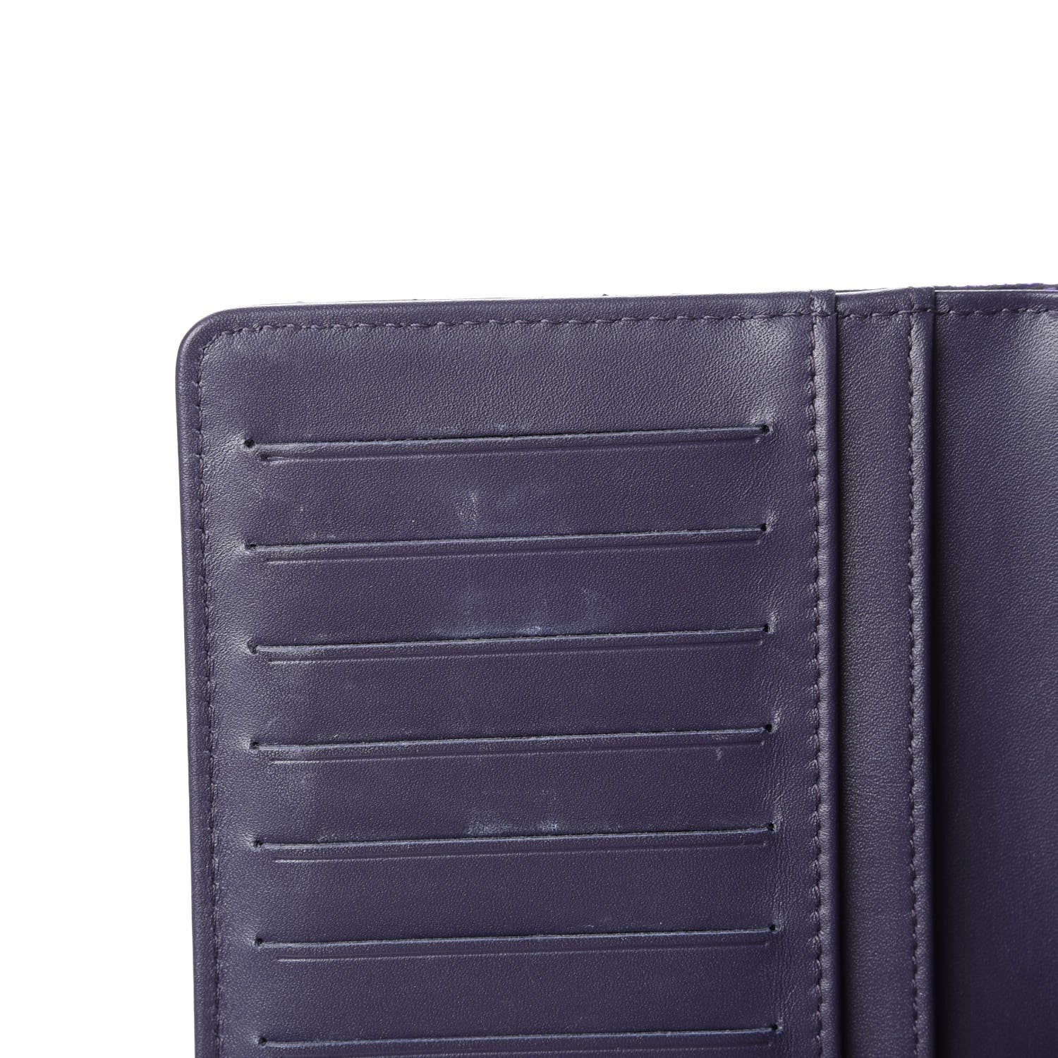 Chanel Iridescent Lizard Embossed Yen Wallet Purple 8 of 13