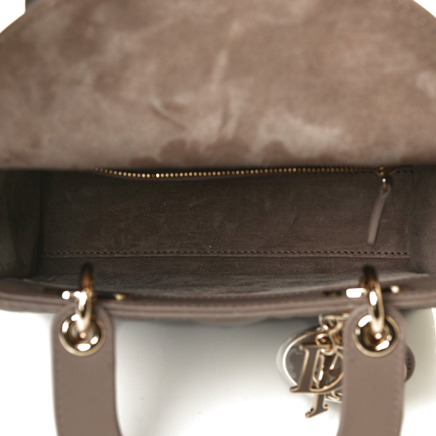 Christian Dior Lambskin Cannage Small My ABCDior Lady Dior Warm Taupe 5 of 13