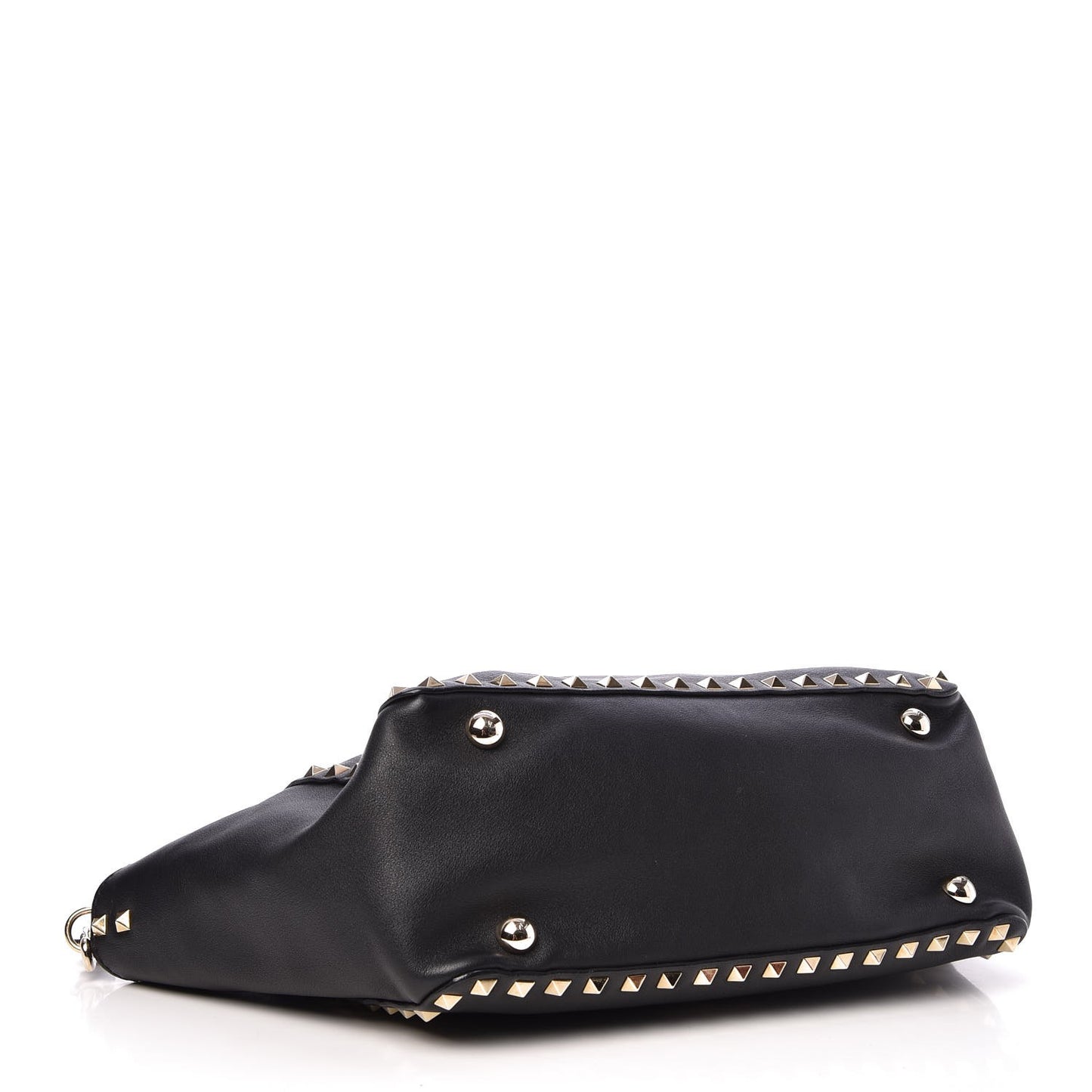 Vitello Small Rockstud Tote Black