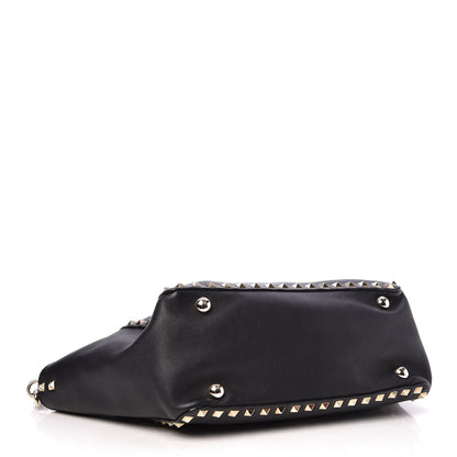 Valentino Garavani Vitello Small Rockstud Tote Black 5 of 7