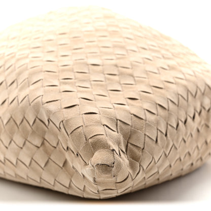 Bottega Veneta Suede Intrecciato Large Hop Mastice 11 of 12