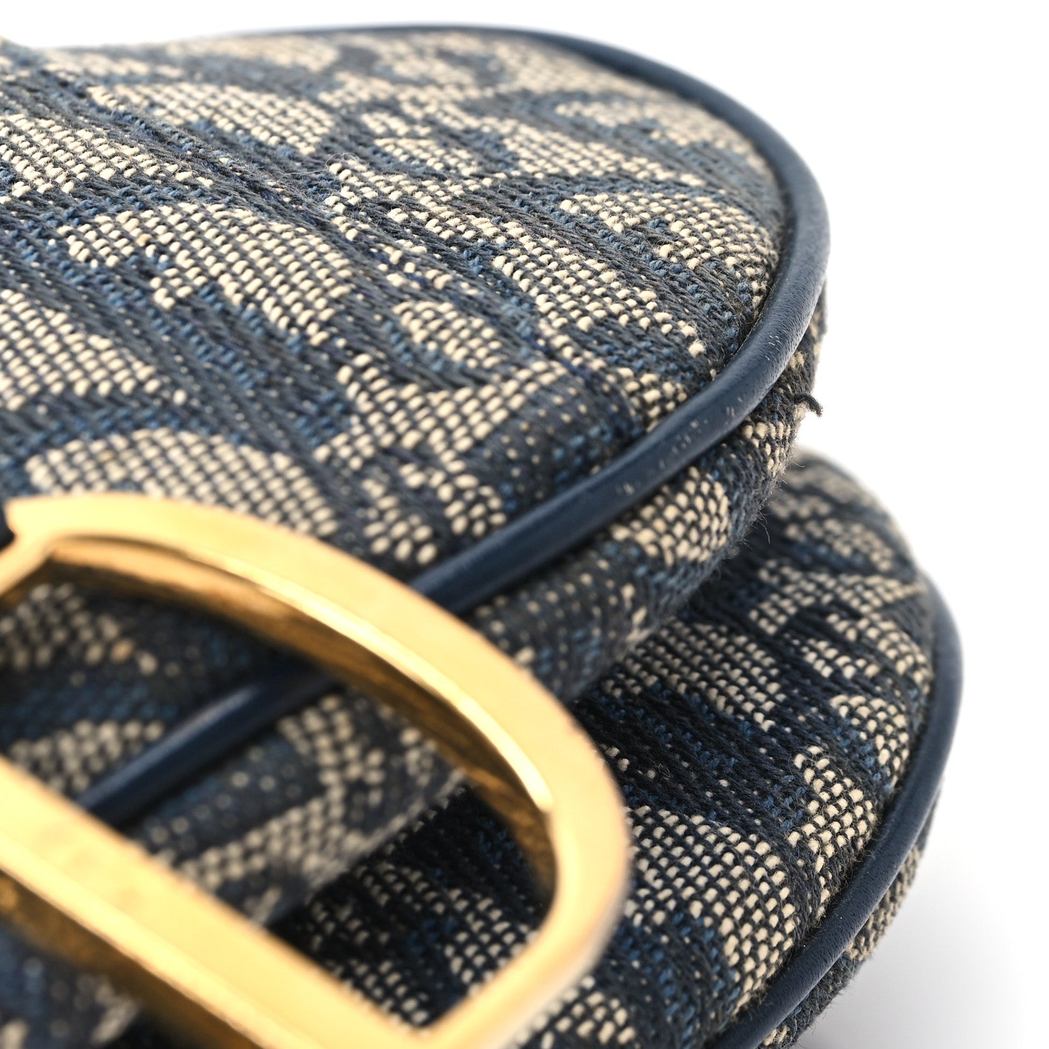 Christian Dior Monogram Double Saddle Bag Navy Blue 11 of 13