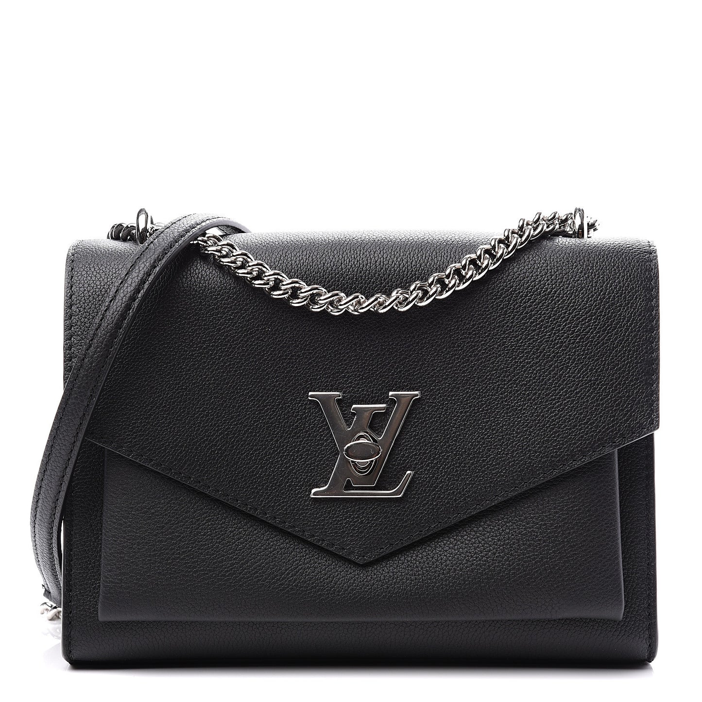 Soft Calfskin My Lockme Chain Bag BB Black