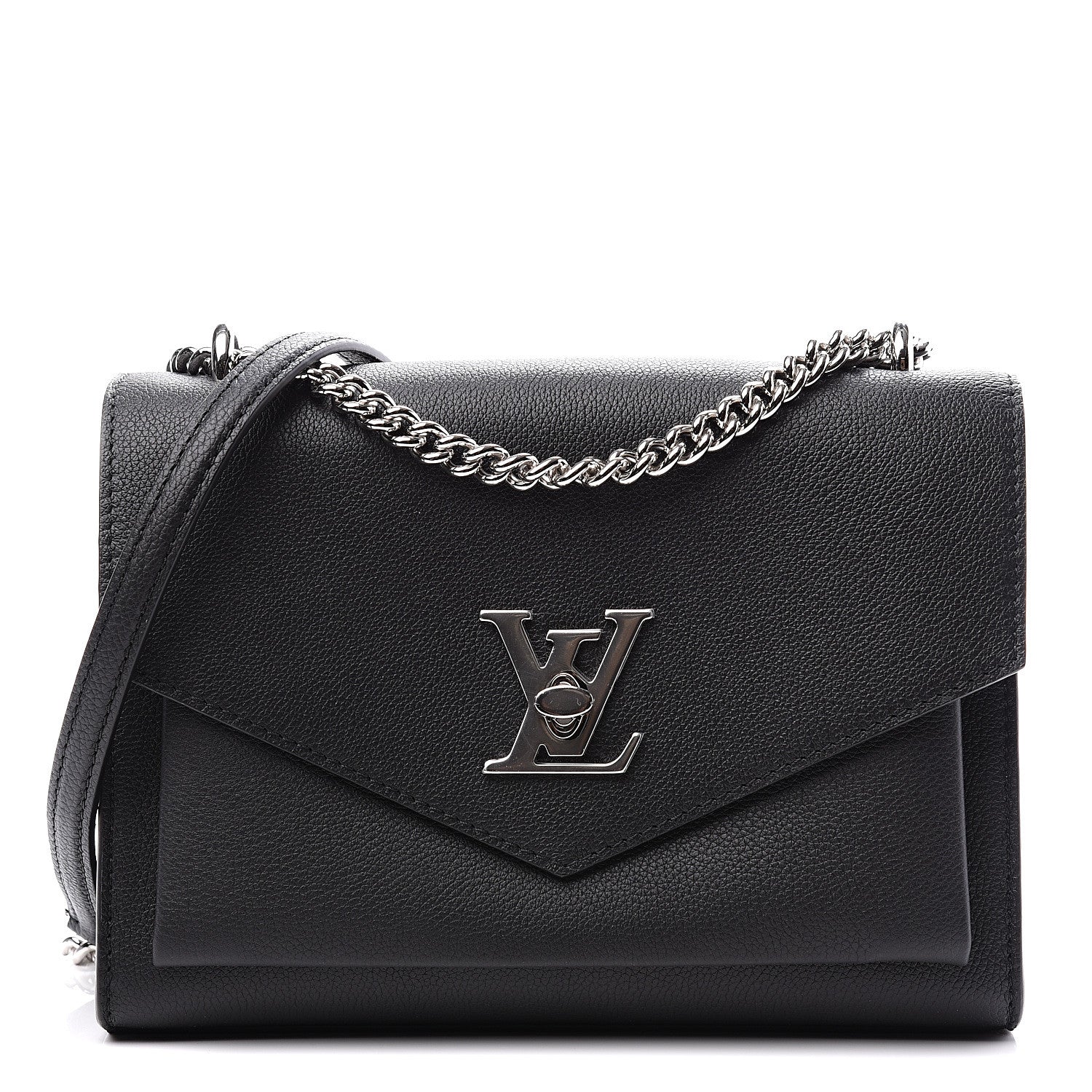 Louis Vuitton Soft Calfskin My Lockme Chain Bag BB Black 1 of 9