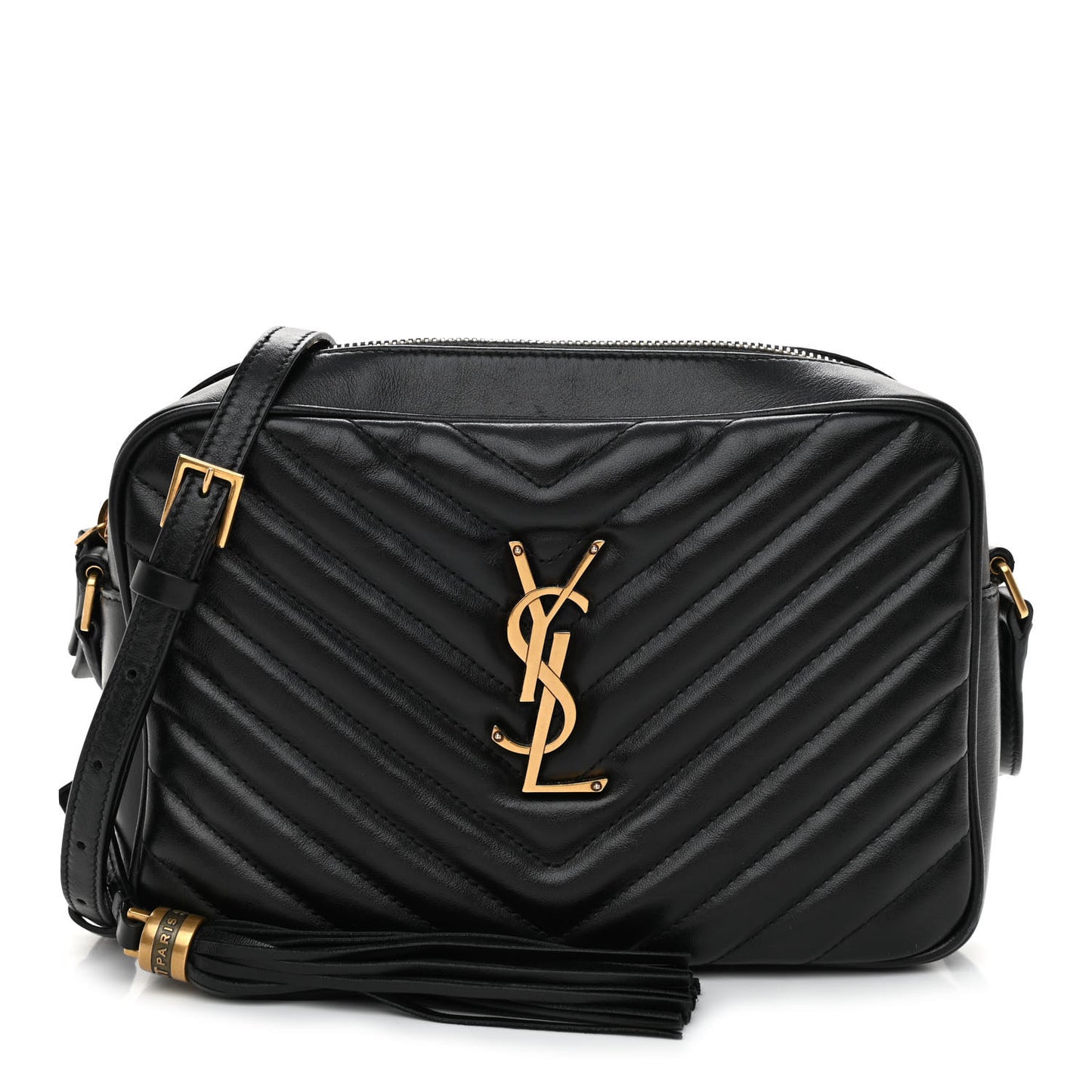 Calfskin Matelasse Monogram Lou Camera Bag Black