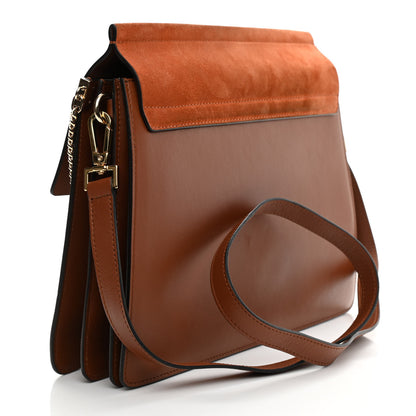 Chloe Suede Calfskin Medium Faye Shoulder Bag Tobacco 3 of 11