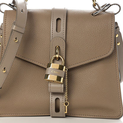 Chloe Shiny Grained Calfskin Medium Aby Day Shoulder Bag Motty Grey 13 of 13
