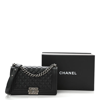 Chanel Caviar Quilted Medium Boy Flap Black 11 of 11