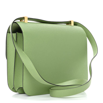 Hermes Epsom Constance 24 Vert Criquet 2 of 4