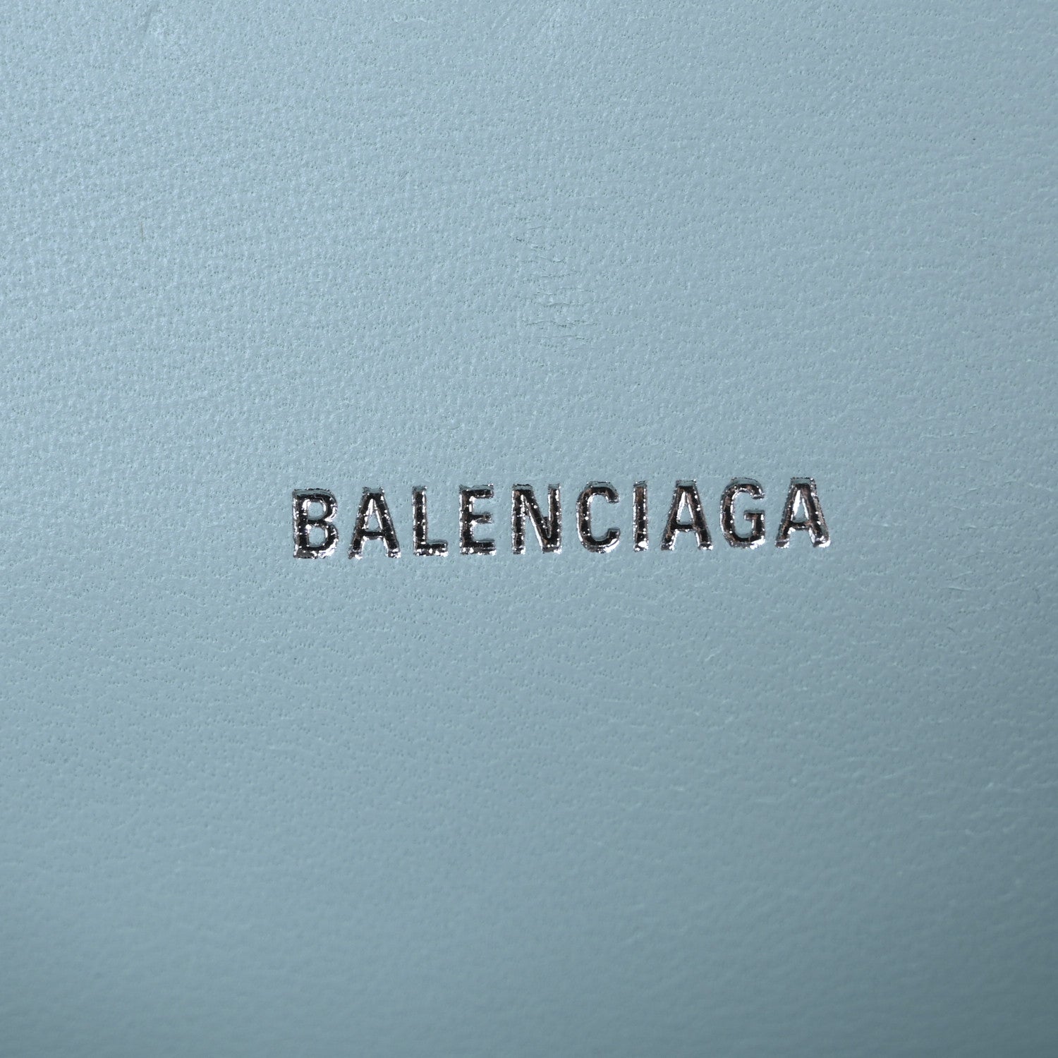 Balenciaga Shiny Calfskin Crocodile Embossed Hourglass Top Handle Bag XS Green Acqua 6 of 14