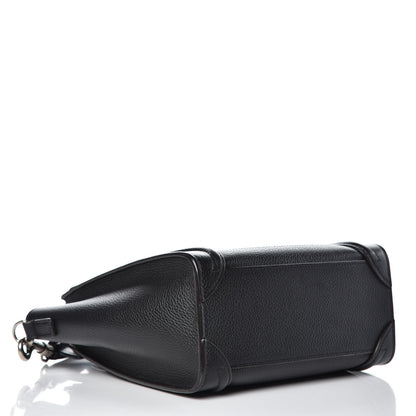 Celine Drummed Calfskin Nano Luggage Black 4 of 9