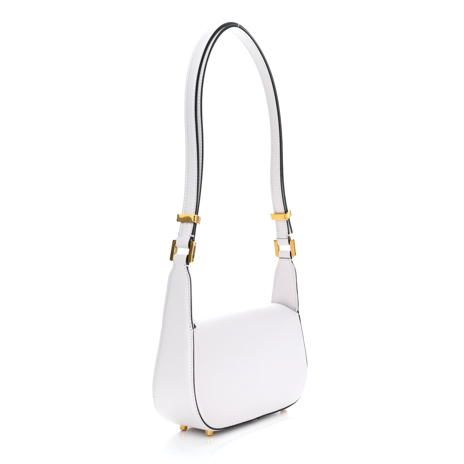 Valentino Garavani Calfskin Small Vlogo Chain Shoulder Bag Optic White 3 of 9