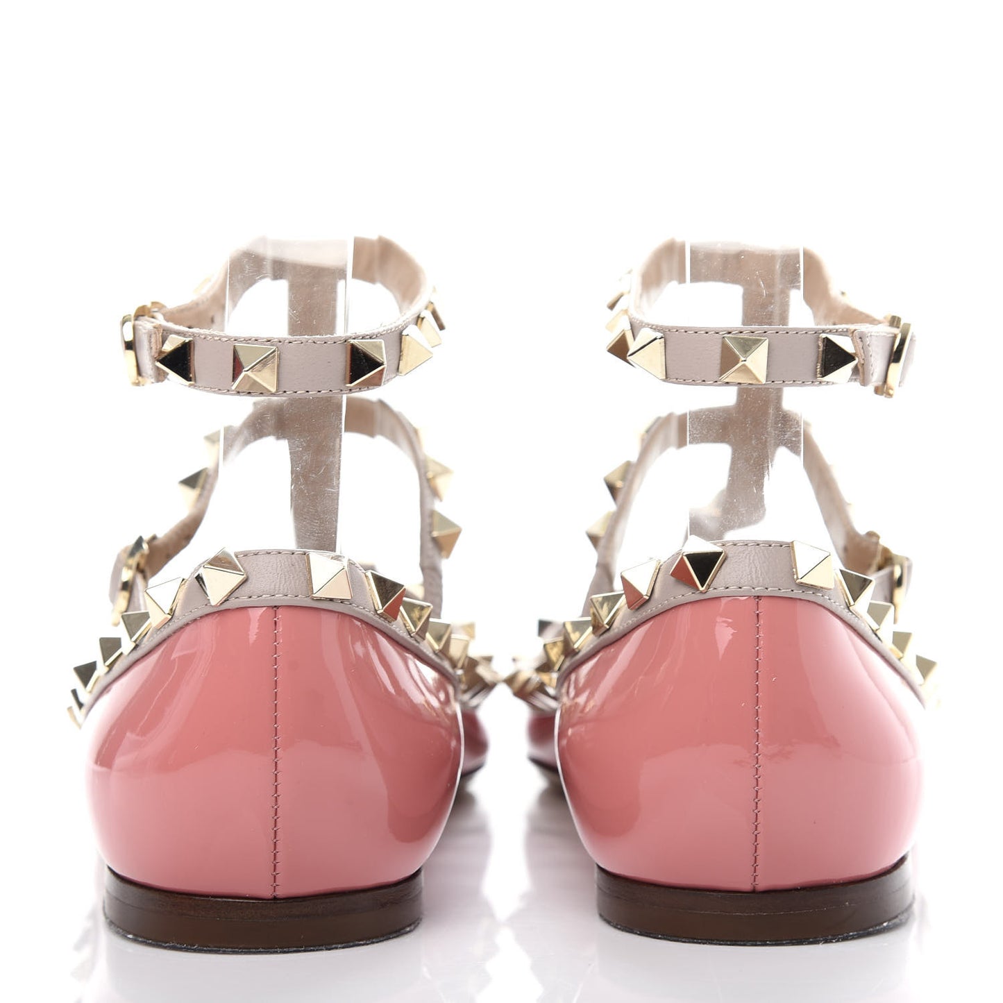 Patent Rockstud Cage Ballerina Flats 37 Ninphea Poudre