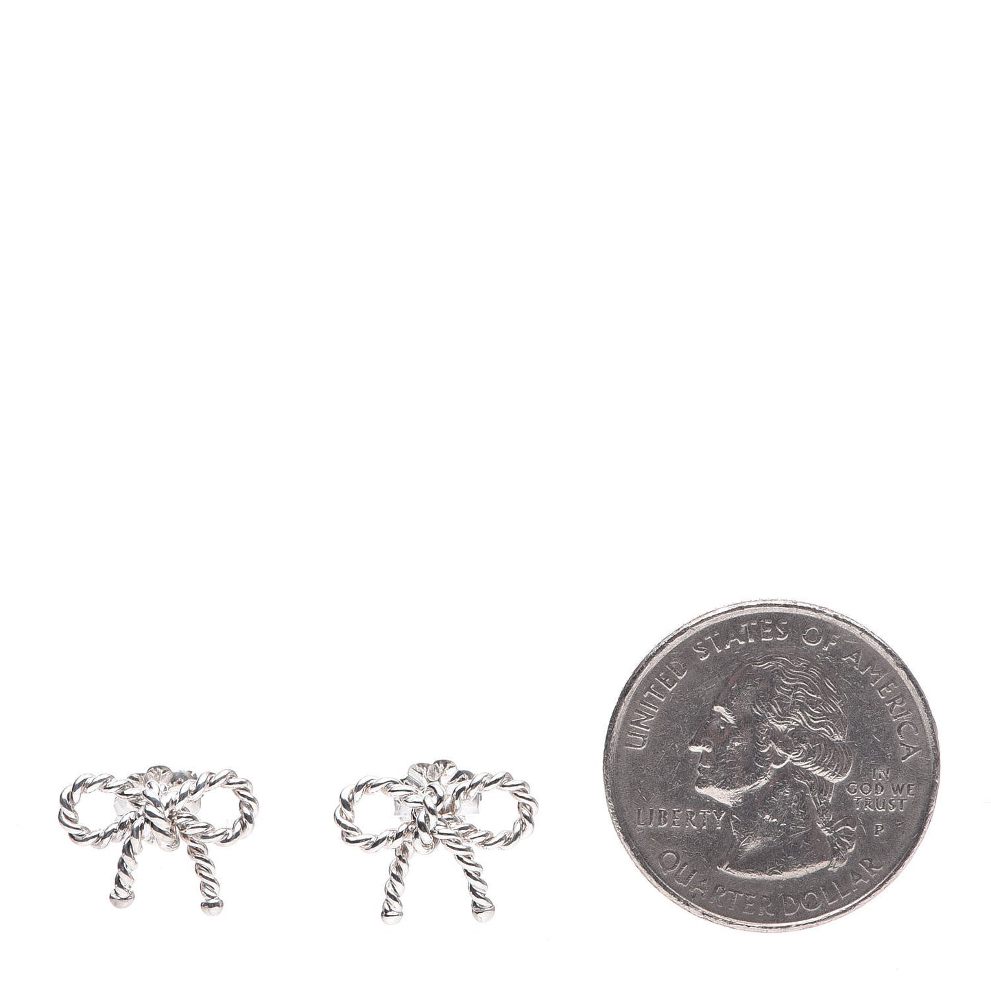 Sterling Silver Textured Twist Bow Earrings
