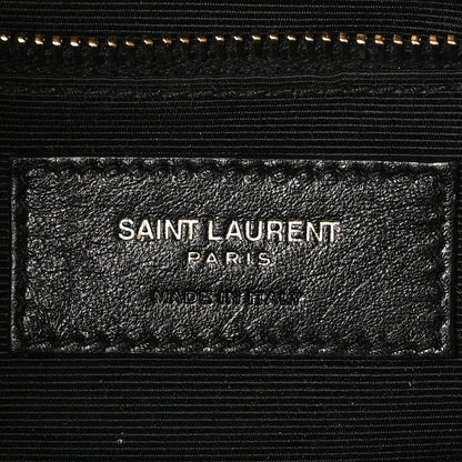 Saint Laurent Grain De Poudre Matelasse Chevron Large Monogram Satchel Nude Powder 6 of 10