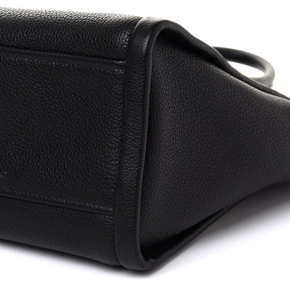 Prada Grained Calfskin Monochrome Top Handle Tote Black 10 of 10