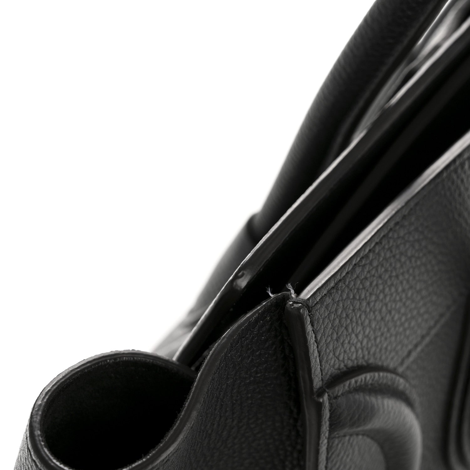 Celine Drummed Calfskin Micro Luggage Black 13 of 14