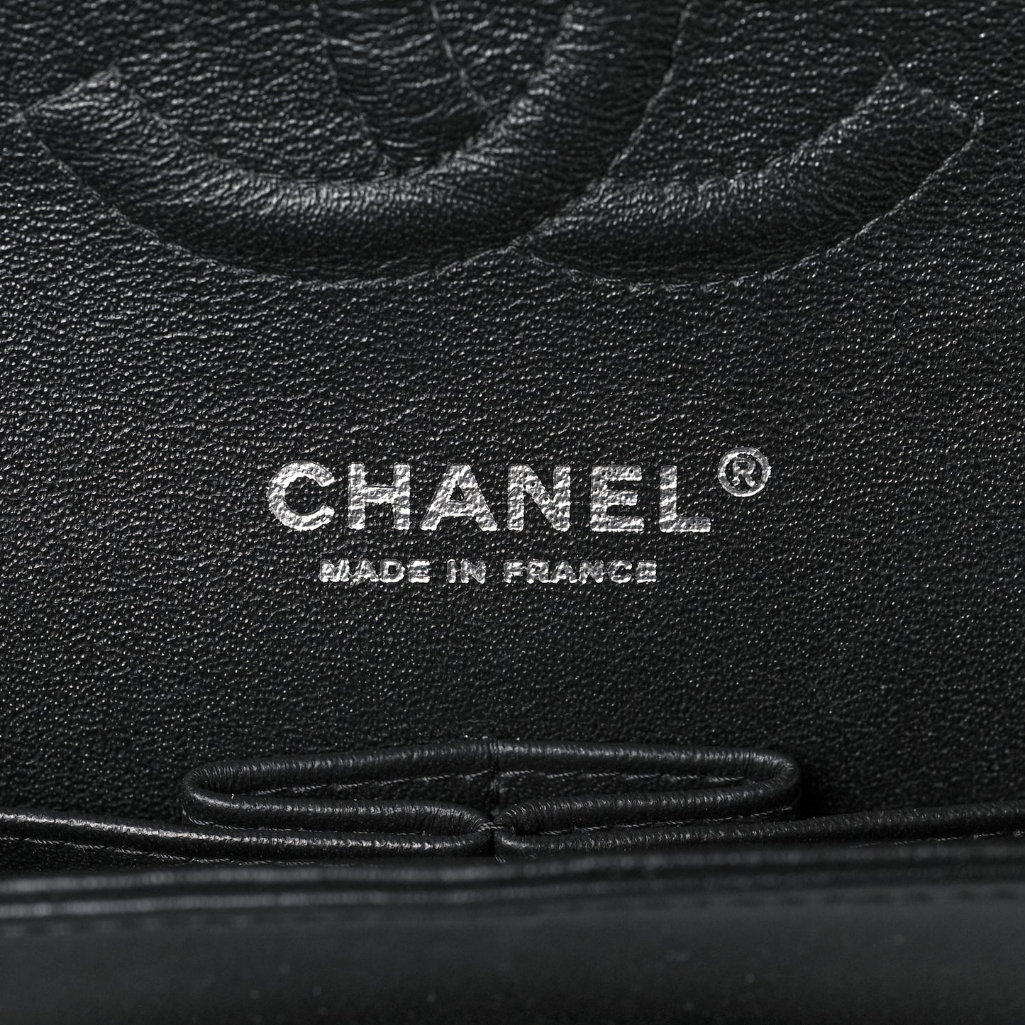 Patent Quilted Medium Double Flap Black