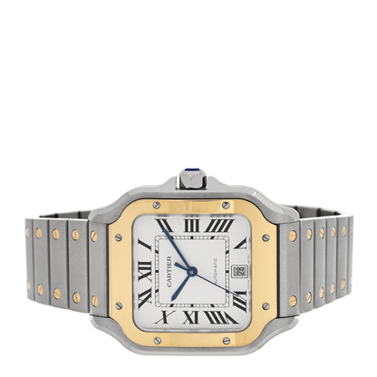 Cartier Stainless Steel 18K Yellow Gold 39.8mm Santos De Cartier Automatic Watch 2 of 5