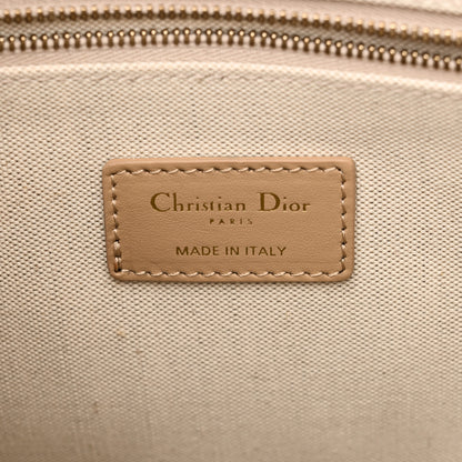 Christian Dior Oblique Calfskin Medium Book Tote With Strap Gold Multicolor Natural 6 of 9