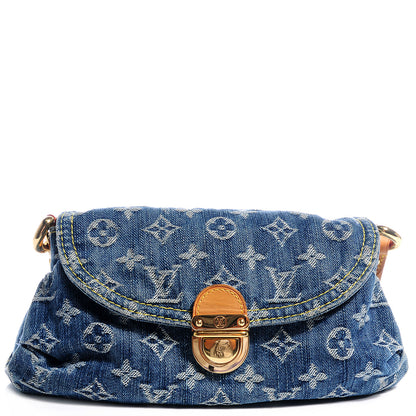 Louis Vuitton Monogram Denim Mini Pleaty Blue 1 of 7
