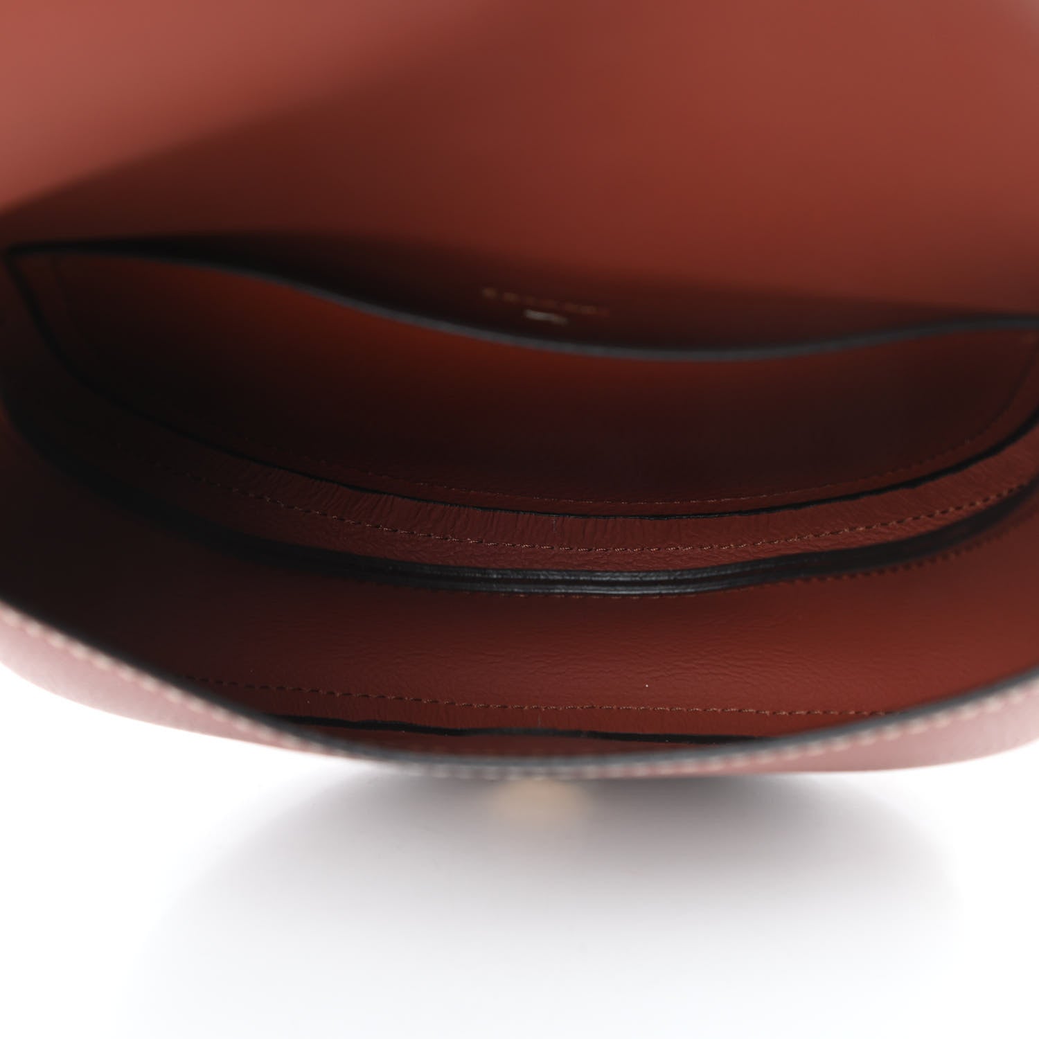 Chloe Grained Calfskin Small Darryl Saddle Crossbody Bag Sepia Brown 5 of 10