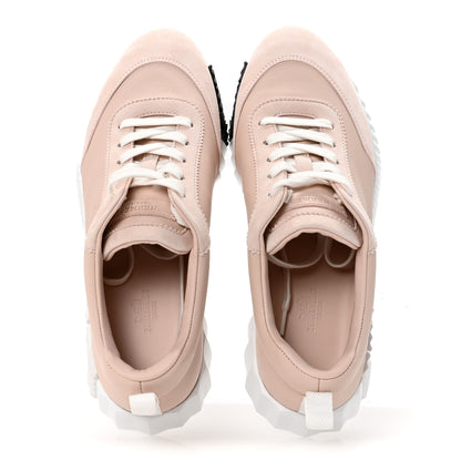 Hermes Sport Goatskin Suede Goatskin Womens Bouncing Sneakers 39.5 Rose Palomino 2 of 8
