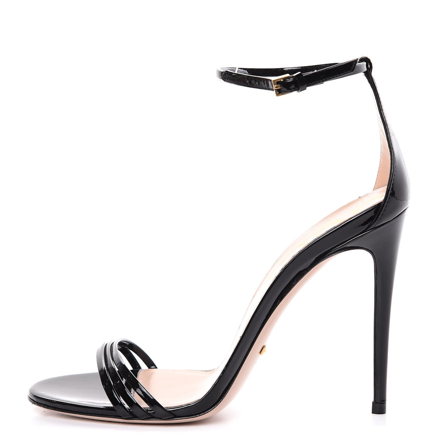 Patent Crystal Sandals 38 Black