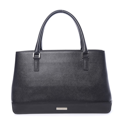 Burberry Saffiano Top Handle Tote Black 1 of 25
