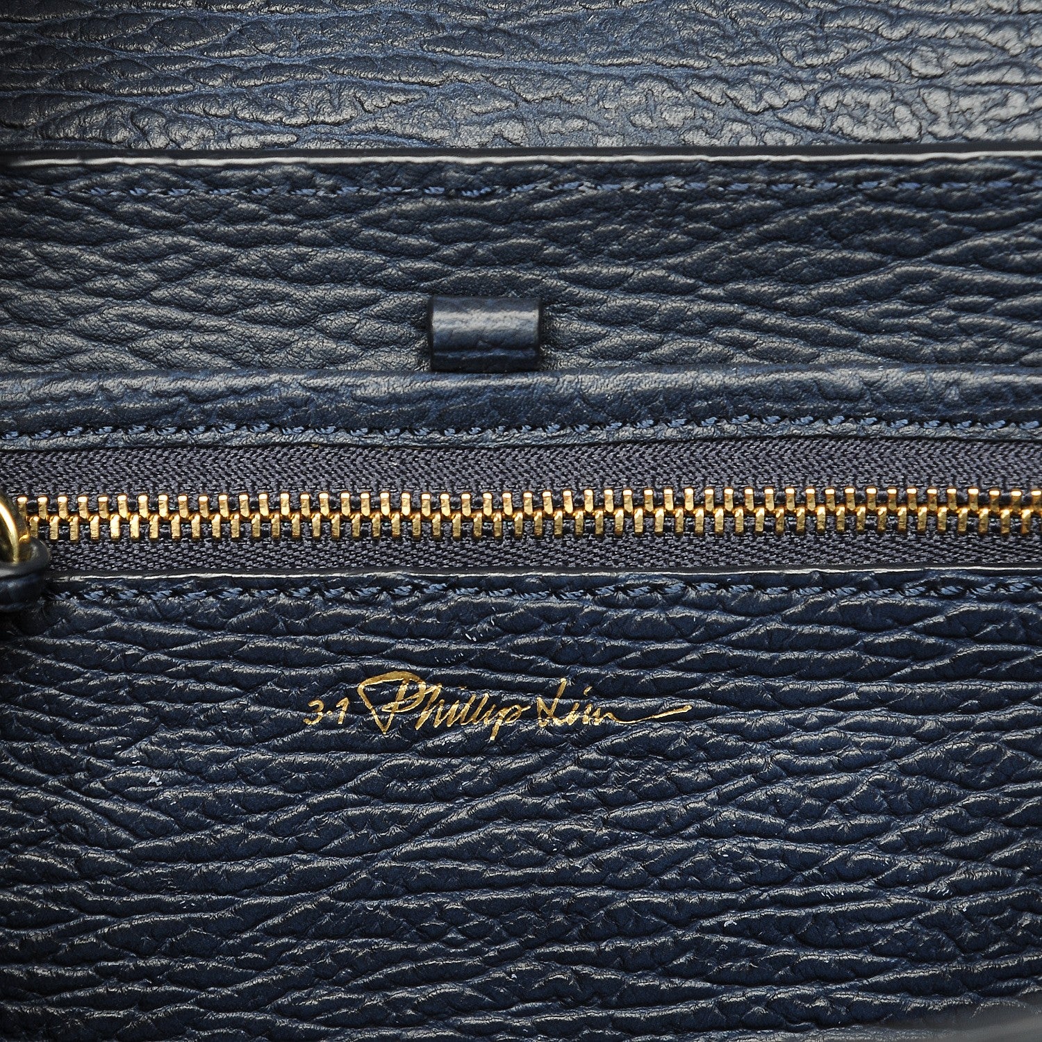 3.1 Phillip Lim 3.1 Textured Calfskin Mini Pashli Satchel Ink 6 of 8