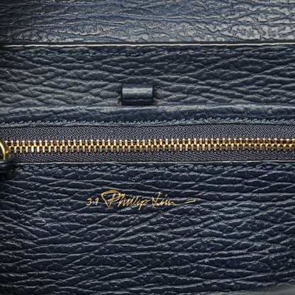 3.1 Phillip Lim 3.1 Textured Calfskin Mini Pashli Satchel Ink 6 of 8