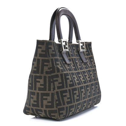 Fendi Zucca Top Handle Tote Tobacco 2 of 9