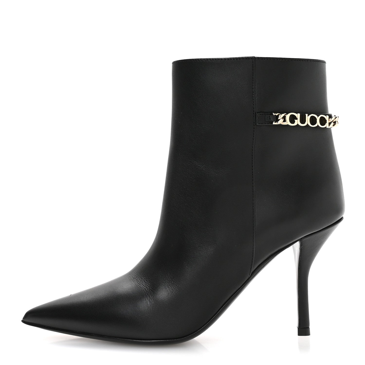 Gucci Calfskin Signoria Ankle Boots 36 Black 1 of 9